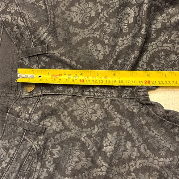 Current/Elliott The Ankle Skinny Black Brocade 26 - Picture 12 of 16